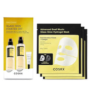 COSRX Glass Skin Starter Set + Hydrogel Mask 3EA- Snail 96% Essence Duo and Glass Glow Hydrogel Collagen Face Mask, Travel...