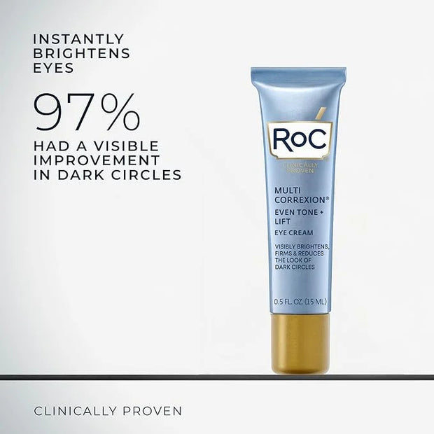 RoC Multi Correxion 5 in 1 Anti-Aging Eye Cream for Puffiness, Under Eye Bags & Dark Circles, Skin Care Treatment with She...