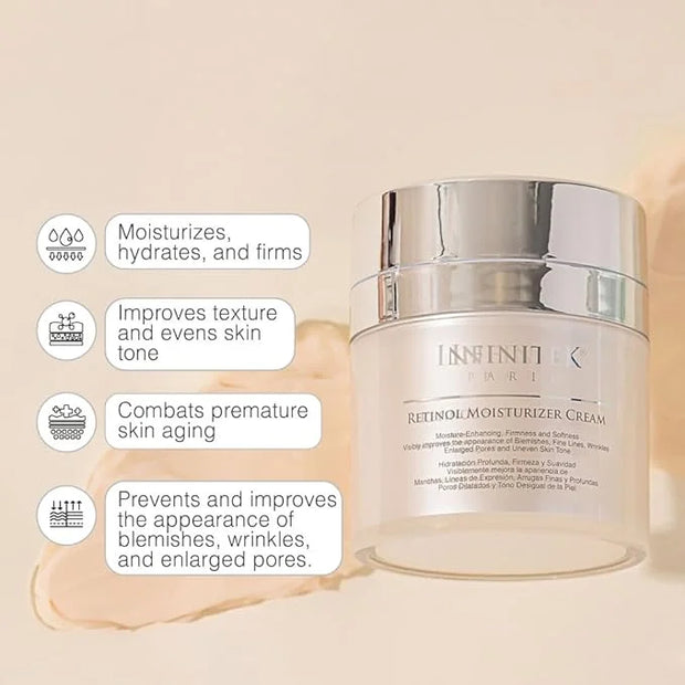 Infinitek Paris Retinol Face Moisturizer Night Cream - Premium Skin Care with Collagen & Vitamin E. Advanced Anti-Aging an...