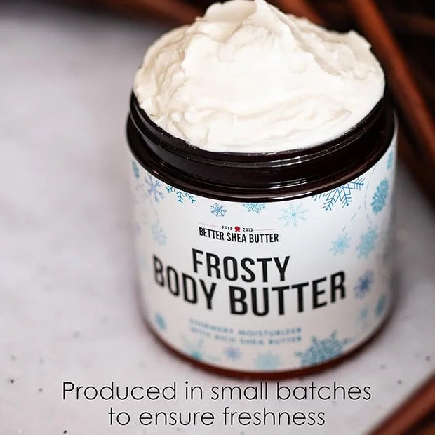 Shimmer Body Lotion with a Frosty Christmas Scent | Christmas Lotion Limited Edition with Organic Shea Butter | Body Butte...