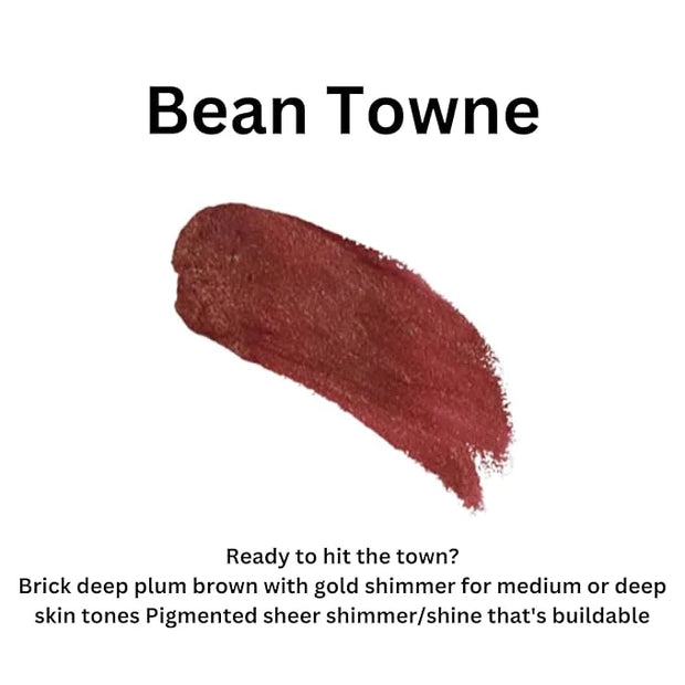 Bean Towne Vegan, Gluten and Cruelty-free Lipgloss with a long lasting, non-sticky formula with Aloe, Vitamins C & E, and ...