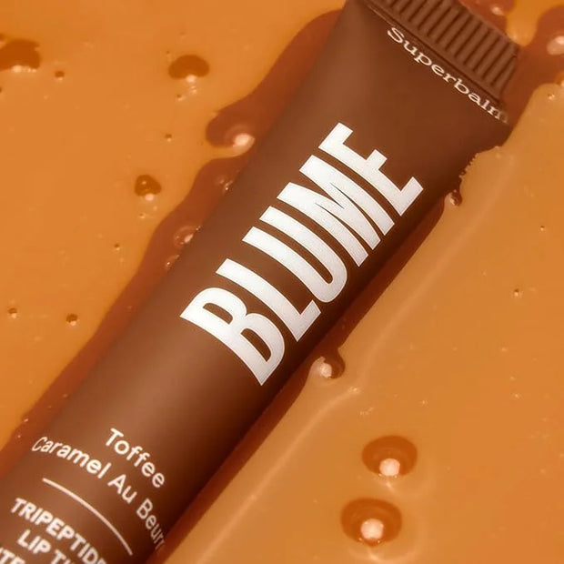 Blume Tri-Peptide Toffee Soft Brown Tinted Lip Balm - Superbalm Lip Moisturizer with Shea Butter and Squalane to Deeply Hy...
