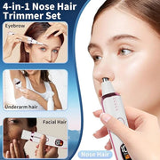 2025 Rechargeable Nose and Ear Hair Trimmer With LED Dispaly for Women Men,4 in 1 Painless Eyebrow & Facial Hair Trimmer w...
