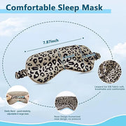 Sleep mask w/Cooling Gel Eye Mask, Heated Eye Mask for Sleeping, Reusable Ice Silk Stain Eye Cover Sleeping Mask for Trave...