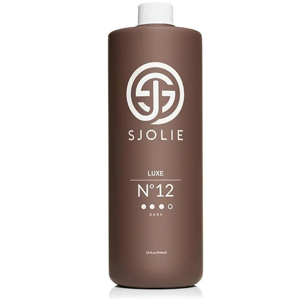 SJOLIE Spray Tan Solution - Luxe 12 - Violet Based Dark Blend | Sunless Tanning Solution for Deep, Dark Bronze Finish, All...
