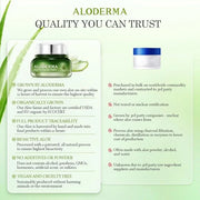 Aloderma Aloe Firming Eye Cream Made with 70% Organic Aloe Vera - Natural Daily Hydrating Eye Cream with Jojoba, Hyaluroni...