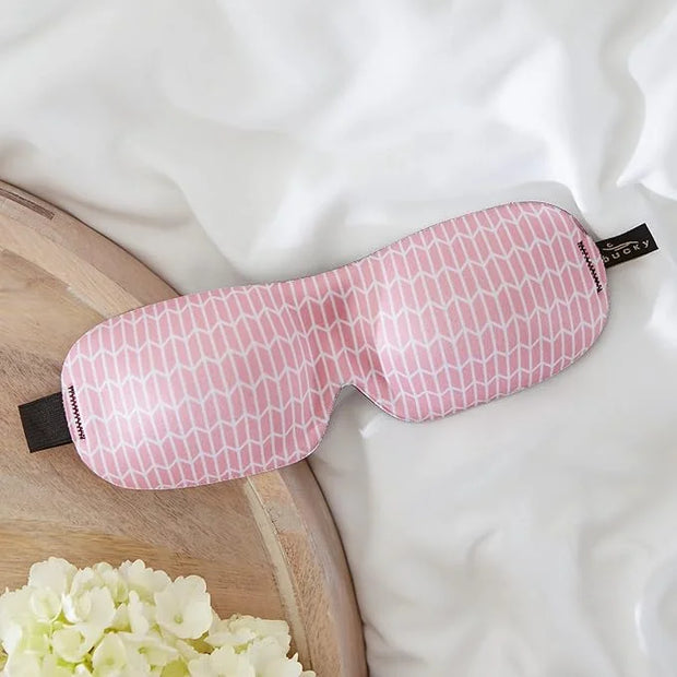 Bucky 40 Blinks No Pressure Printed Eye Mask for Travel & Sleep, Pink Chevron, One Size - Product Image