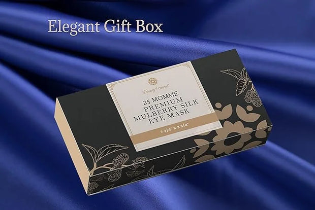 Premium 25 Momme Mulberry Silk Eye Mask for Sleeping (Royal Navy) - Product Image
