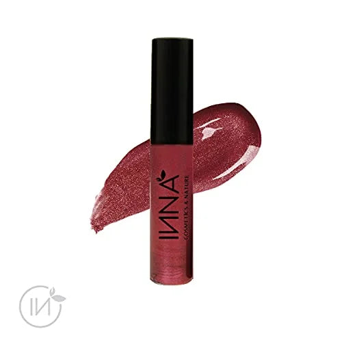 Inna Cosmetics & Nature - 100% Natural Lip Gloss, Organic, Vegan, Gluten Free, Cruelty Free, non GMO, with Coconut Oil & S...