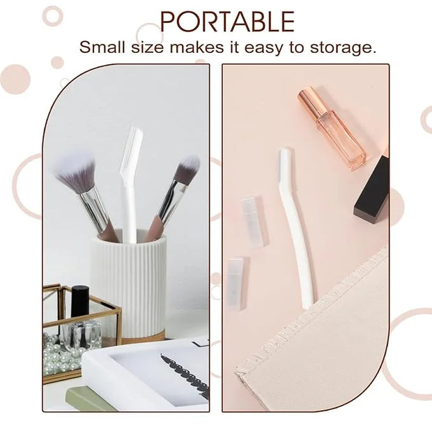 Dermaplaning Kit with 20pcs Blade Refills Exfoliating Facial Razor for Women Dermaflash Replacement Blade Dermaplaning Too...