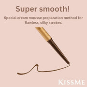 Heroine Make by KISSME Soft Define Waterproof Cream Pencil Eyeliner, Long-Lasting Natural Shades, 0.1g Punched Oval Core, ...
