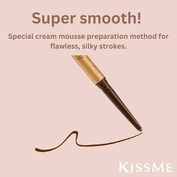 Heroine Make by KISSME Soft Define Waterproof Cream Pencil Eyeliner, Long-Lasting Natural Shades, 0.1g Punched Oval Core, ...