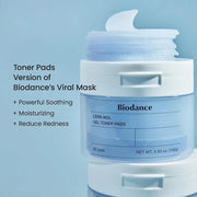 Biodance Cera-nol Gel Toner Pads | Hydrating, Soothing Korean Toner Pads for Sensitive Skin | 4.93 fl.oz.(140g), 60Pads - ...
