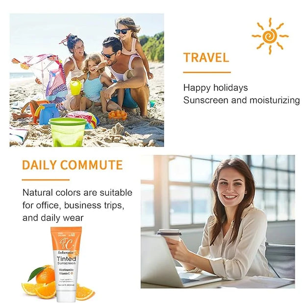 Restore Tint-ed-Face Sunscreen SPF 40丨Hydrating Sunscreen for Face with Vitamin C丨Facial Sunscreen Moisturizing Lightweigh...