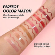 LANGMANNI 6 Matte Lip Liner With 6 Nourishing Lip Oil Lip Gloss Set, Long-Lasting And Hydrating 2 IN 1 Makeup Set, Beauty ...