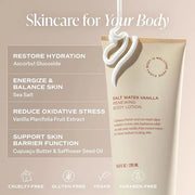 Saltair Body Lotion - 2 Pack Moisturizing Lotion For Dry Skin. Salt Water Vanilla Scented Hydrating Body Cream with Nouris...