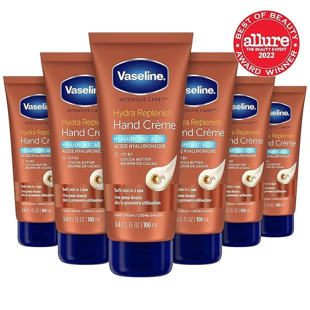 Vaseline Intensive Care Hand Crème Moisturizer for Dry Hands Hydra Replenish Made with hyaluronic acid, vitamin B3, and co...