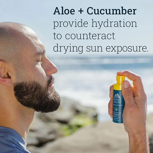 Oars + Alps Face and Scalp Mist SPF 35 Sunscreen, Protects from Blue Light, Summer Splash Scent, Water and Sweat Resistant...