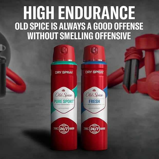 Old Spice Dry Spray Antiperspirant Deodorant for Men, High Endurance, 24/7 Sweat Defense & Odor Protection, 24/7 Freshness...