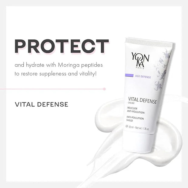 Yon-Ka Vital Defense Day Cream (15ml) Daily Facial Moisturizer and Hydrating Anti-Pollution Creme, Dermatologist Tested Pr...