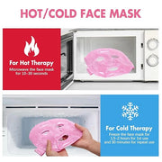 LotFancy Face Ice Pack, Reusable Ice Face Mask, Gel Bead Cold Face Eye Mask, Hot Cold Compress for Puffiness, Facial Routi...