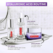 L'Oreal Paris Revitalift Hyaluronic Acid + Caffeine Hydrating Eye Serum for Dark Circles, Fragrance Free .67 fl. oz + Mois...