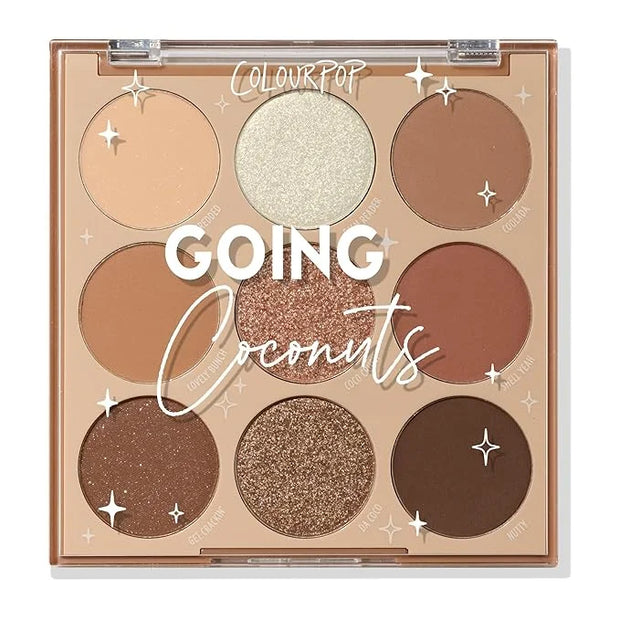 Colourpop Going Coconuts Eyeshadow Palette - Cool-Toned Neutral Eyeshadow Palette with Ultra-Velvety and Silky Finishes - ...