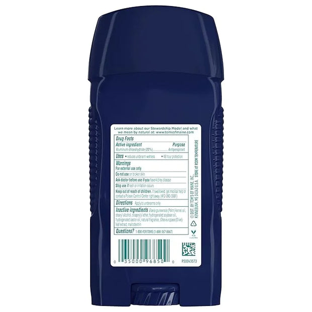 Tom's of Maine Antiperspirant Deodorant for Men, Mountain Spring, 2.8 oz. 3-Pack - Product Image