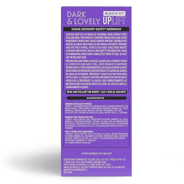 SoftSheen-Carson Interbeauty Dark and Lovely® Uplift Bleaching Kit with Powder, Developer, and Toner for Blonde Hair - Pro...