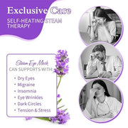 Steam Eye Mask, 12 Pack Lavender Heated Eye Masks, Disposable Moist Heat Compress for Dry Eyes, Warm Sleep Eye Mask for Pu...