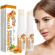 2 PCS Turmeric Retinol Eye Cream Stick, Lumibalm for Under Eye Bags,Eye Balm Stick Hydrating,Turmeric Eye Cream For Puffin...