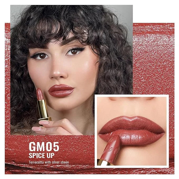Oulac Metallic Red Lipstick Set 3PCS High Impact Lipcolor with Moisturizing Formula, Vegan Beauty, Full-Coverage Lip Color...