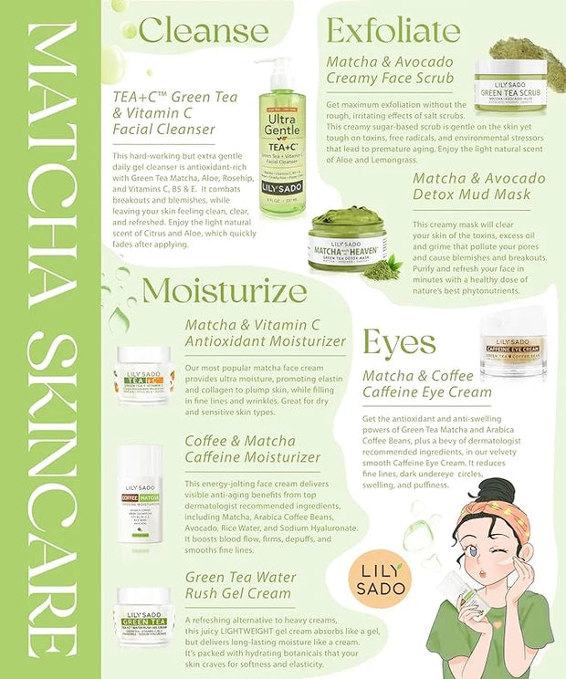 LILY SADO TEA+C™ Green Tea & Vitamin C Moisturizer - Antioxidant, Anti-Aging Anti-Wrinkle Daily Moisturizing Lotion - Hydr...