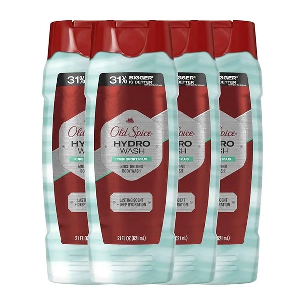 Old Spice Moisturizing Body Wash for Men, Hydro Wash, 2-in-1 Long Lasting Scent & Deep Hydration, 24/7 Shower Fresh, Pure ...