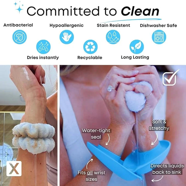 Skincare Essentials Bundle - Silicone Spa Accessories - Beauty Set for Teen Girls (Blush Pink LiquiBands and Face Buffer) ...