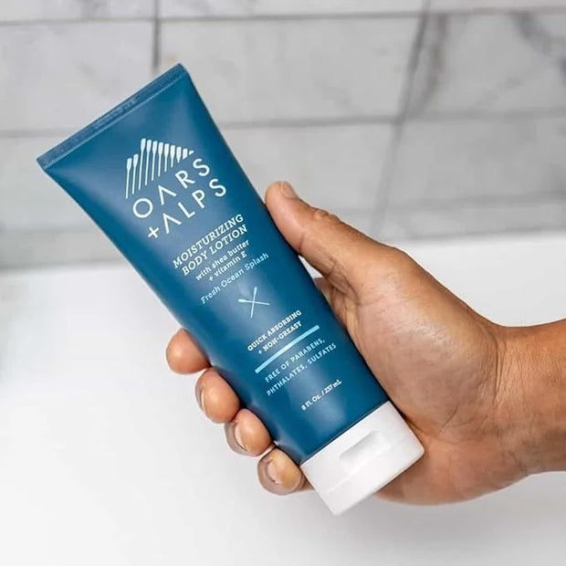 Oars + Alps Hydration Boost Bundle, Includes Face Moisturizer and Eye Cream, Hand Repair Cream, and Body Lotion for Hydrat...