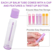 LotFancy Lip Balm Tubes Empty, 60PCS