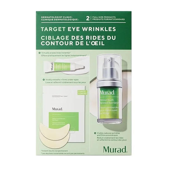 Murad Target Eye Wrinkles (3 Piece Value Set) - Retinol Eye Serum, Targeted Wrinkle Corrector, Retinol Eye Mask - Improves...