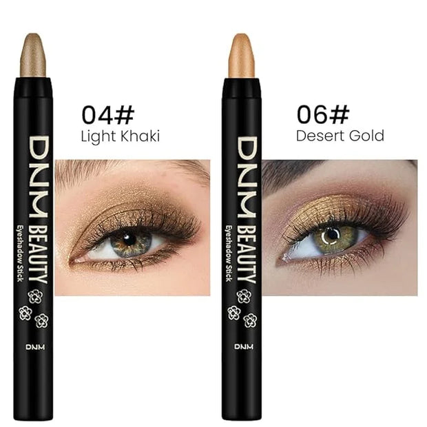 Kaely 2Pcs Cream Eyeshadow Stick Set for Eyes,Light Khaki & Desert Gold Shimmer Pen,Eye Brightener Halloween Makeup,sombra...