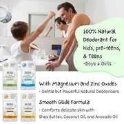 MONA 100% Natural Deodorant for Kids, Preteens & Teens | No Baking Soda, Synthetic Scents or Aluminum | Safe for Girls & B...