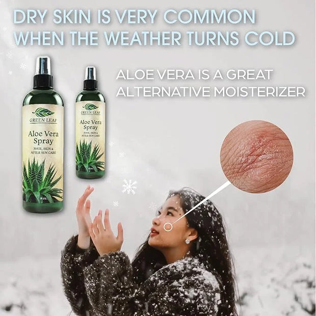 Aloe Vera Spray for Hair | Travel Size | Skin & Face Moisturizer |Fast Absorption| After Sun Care, Sunburn Relief & |3.3oz...