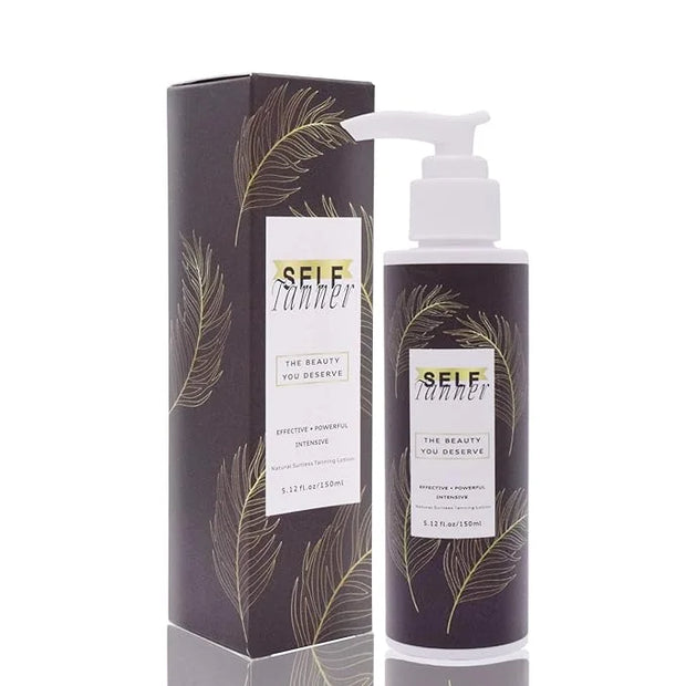 Self Tanner Sunless Tanning Lotion — indoor tanning lotion for tanning beds outdoor Sun-Kissed Glow Non-Transfer Bronzing ...
