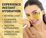 Stylia Under Eye Patches for Dark Circles and Puffy Eyes (30 Pairs) - 24k Gold Under Eye Mask with Vitamin C, Hyaluronic A...