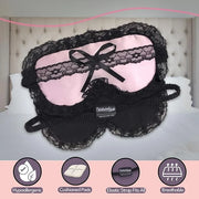 Celestial Silk Mulberry Silk Sleep Eye Mask with Adjustable Elastic Strap (One Size, Silk & Lace) - Product Image