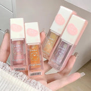 4Pcs Hydrating Lip Glow Oil, Moisturizing Lip Oil Transparent Plumping Lip Gloss Long Lasting Nourishing Non-sticky, Lip O...