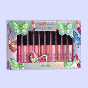 Enchante Ellen Tracy 10 Pc Lip Gloss Collection, Shimmery Lip Glosses for Women and Girls, Long Lasting Lip Gloss Set with...