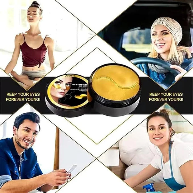 24K Gold Under Eye Mask, For Puffy Eyes and Dark Circles, Anti-Aging and Anti-Wrinke Treatments - Product Image