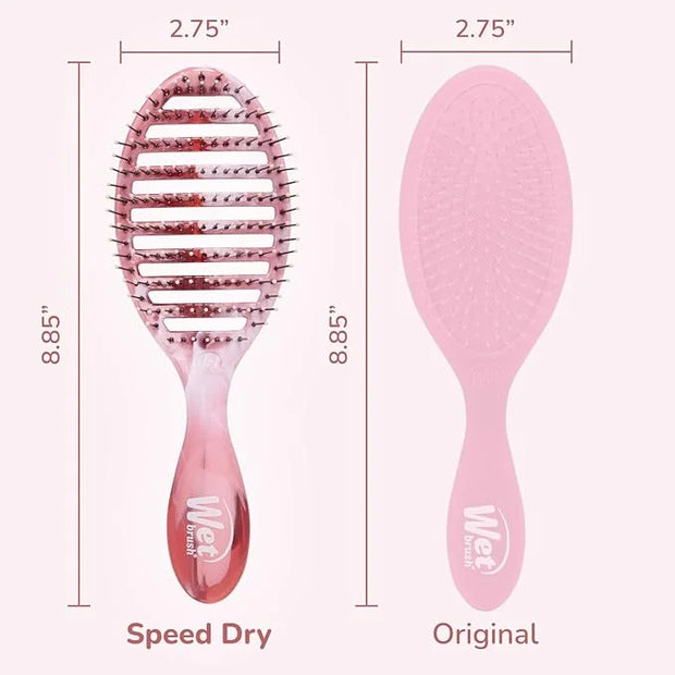 Wet Brush Speed Dry Hair Brush, Pink (Sweet Seaglass) - Vented Design & Soft HeatFlex Bristles Are Blow Dry Safe - Ergonom...
