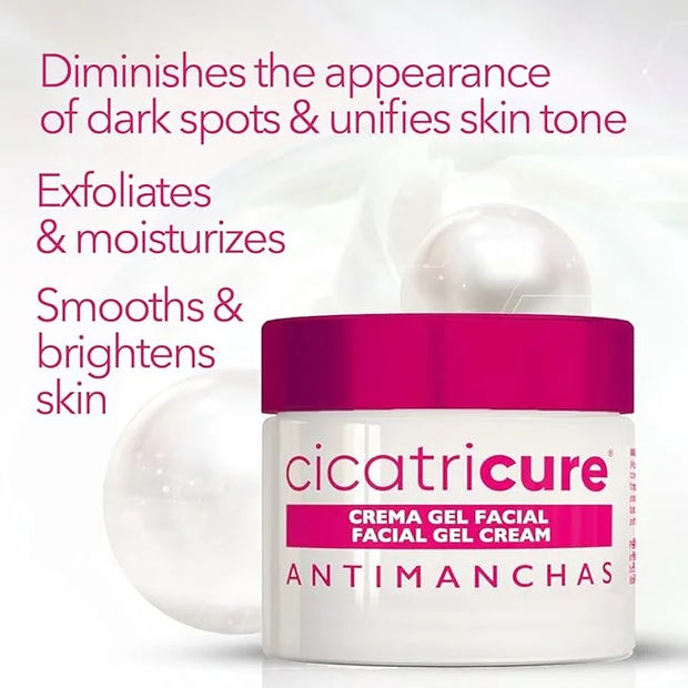 Cicatricure Face Moisturizer, Antimanchas Brightening Moisturizing Gel Cream, Reduces Dark Spots, Patches and Boosts Skin ...