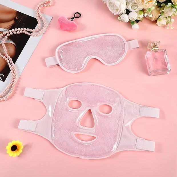Geyoga Gel Ice Face Eye Mask Cooling Face Eye Masks for Reducing Puffiness, Dark Circles, Redness, Pain Relief, Migraine, ...